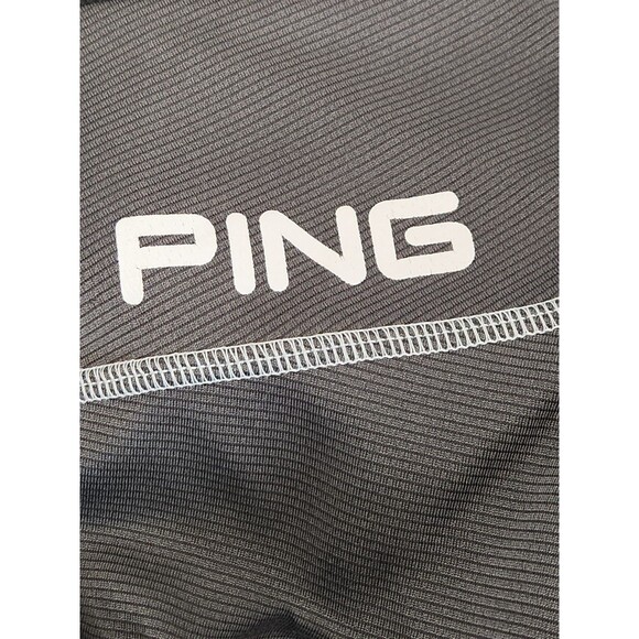 Ping Performance 1/4 Zip Pullover Men's L Gray Long Sleeve Golf Stretch - Picture 5 of 8